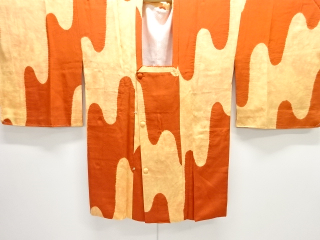 JAPANESE MICHIYUKI COAT / UNUSED / SHIBORI / TSUBODARE PATTERN